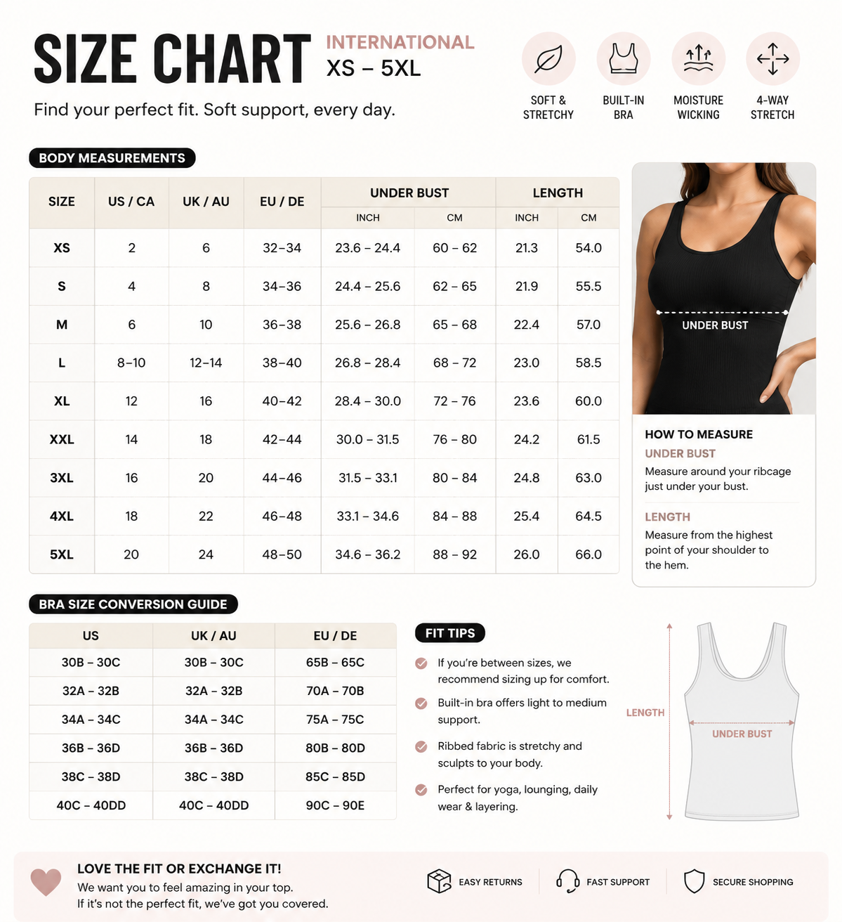 🔥Summer Sale💥-Women'S Ribbed Tank Top With Built-In Bra