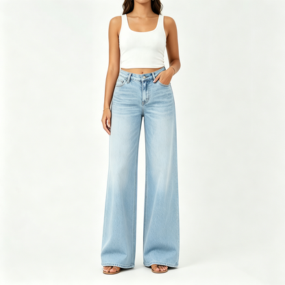 【🔥Autumn Sale】Rise Baggy Stretchy Wide Leg Jeans