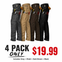 4 PACK ONLY $19.99  Includes:  Black+Brown+Olive Green+Navy Blue
