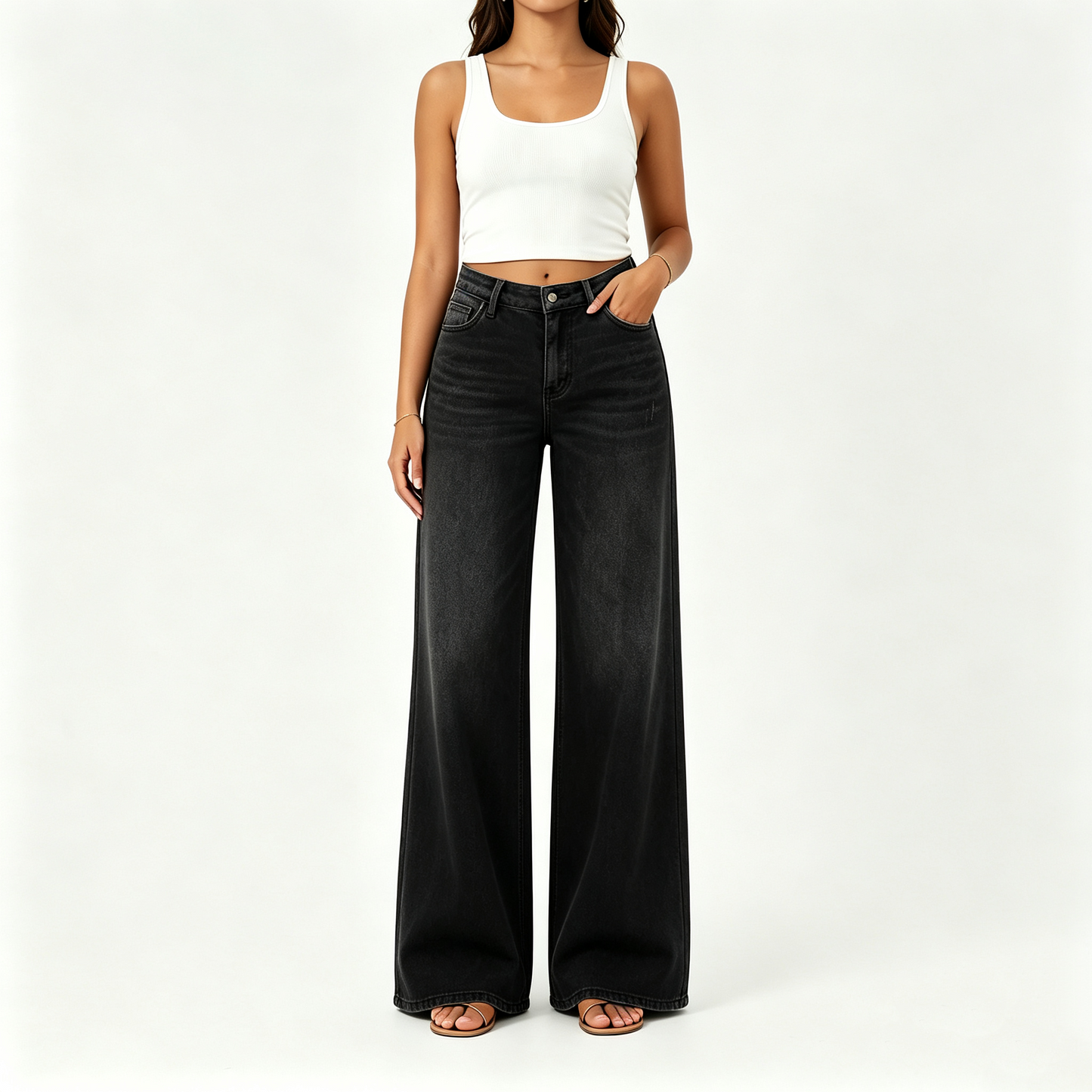 【🔥Autumn Sale】Rise Baggy Stretchy Wide Leg Jeans