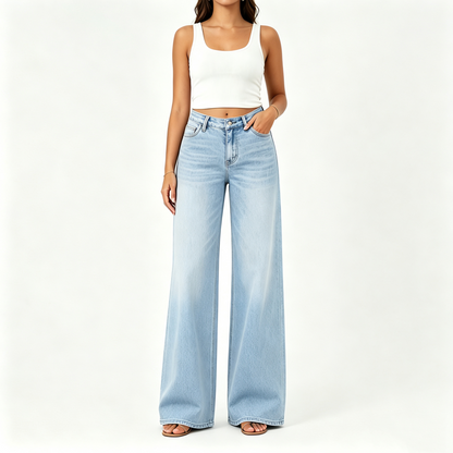 【🔥Autumn Sale】Rise Baggy Stretchy Wide Leg Jeans