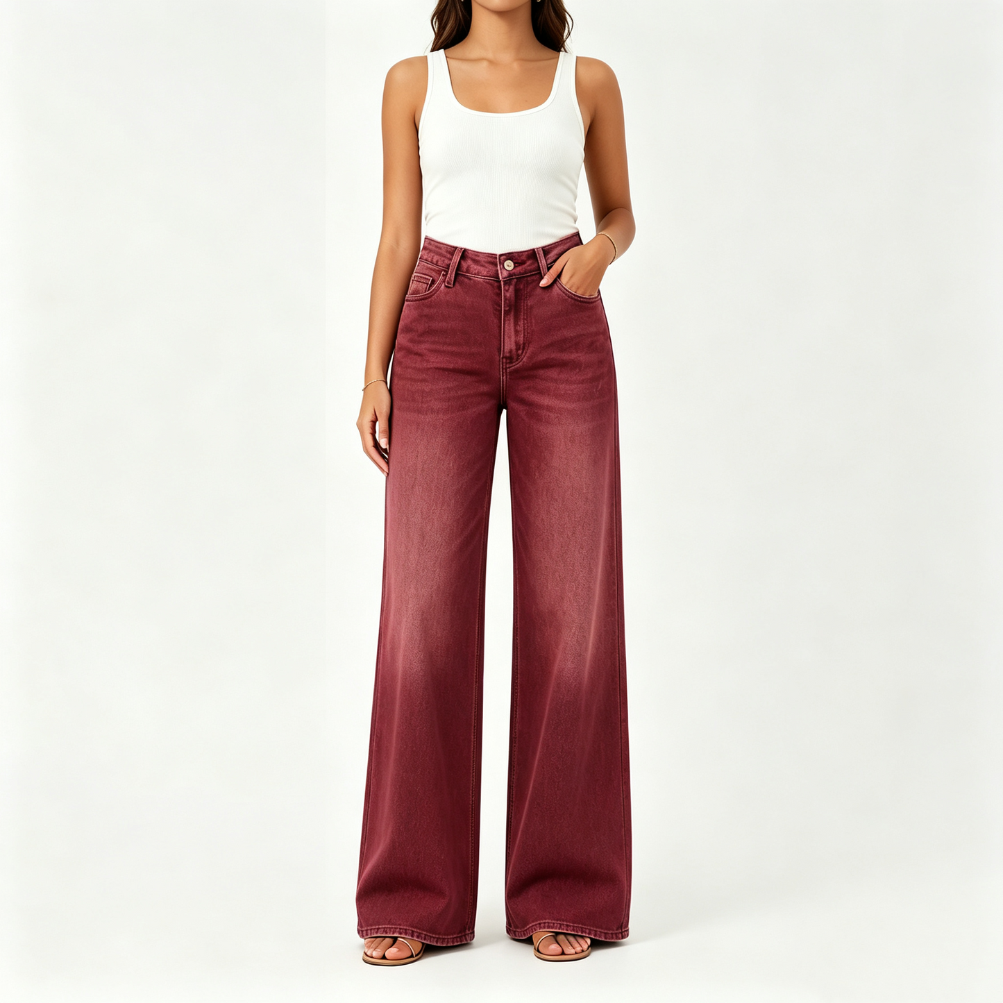 【🔥Autumn Sale】Rise Baggy Stretchy Wide Leg Jeans