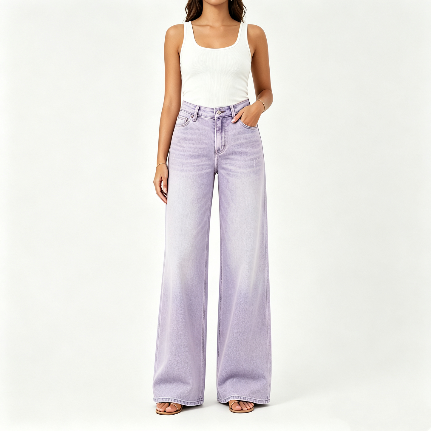 【🔥Autumn Sale】Rise Baggy Stretchy Wide Leg Jeans