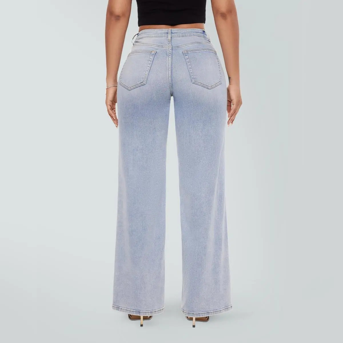 【🔥Autumn Sale】Rise Baggy Stretchy Wide Leg Jeans