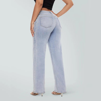 【🔥Autumn Sale】Rise Baggy Stretchy Wide Leg Jeans