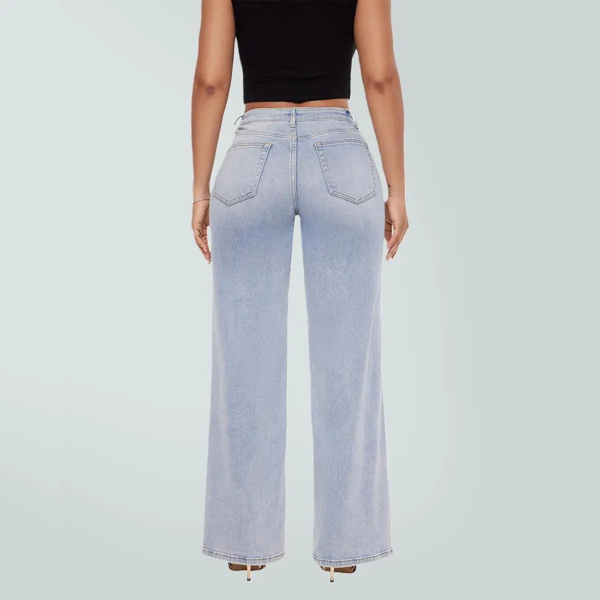 【🔥Autumn Sale】Rise Baggy Stretchy Wide Leg Jeans