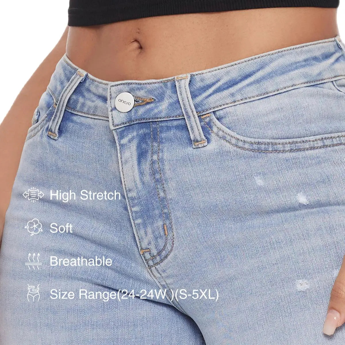 【🔥Autumn Sale】Rise Baggy Stretchy Wide Leg Jeans